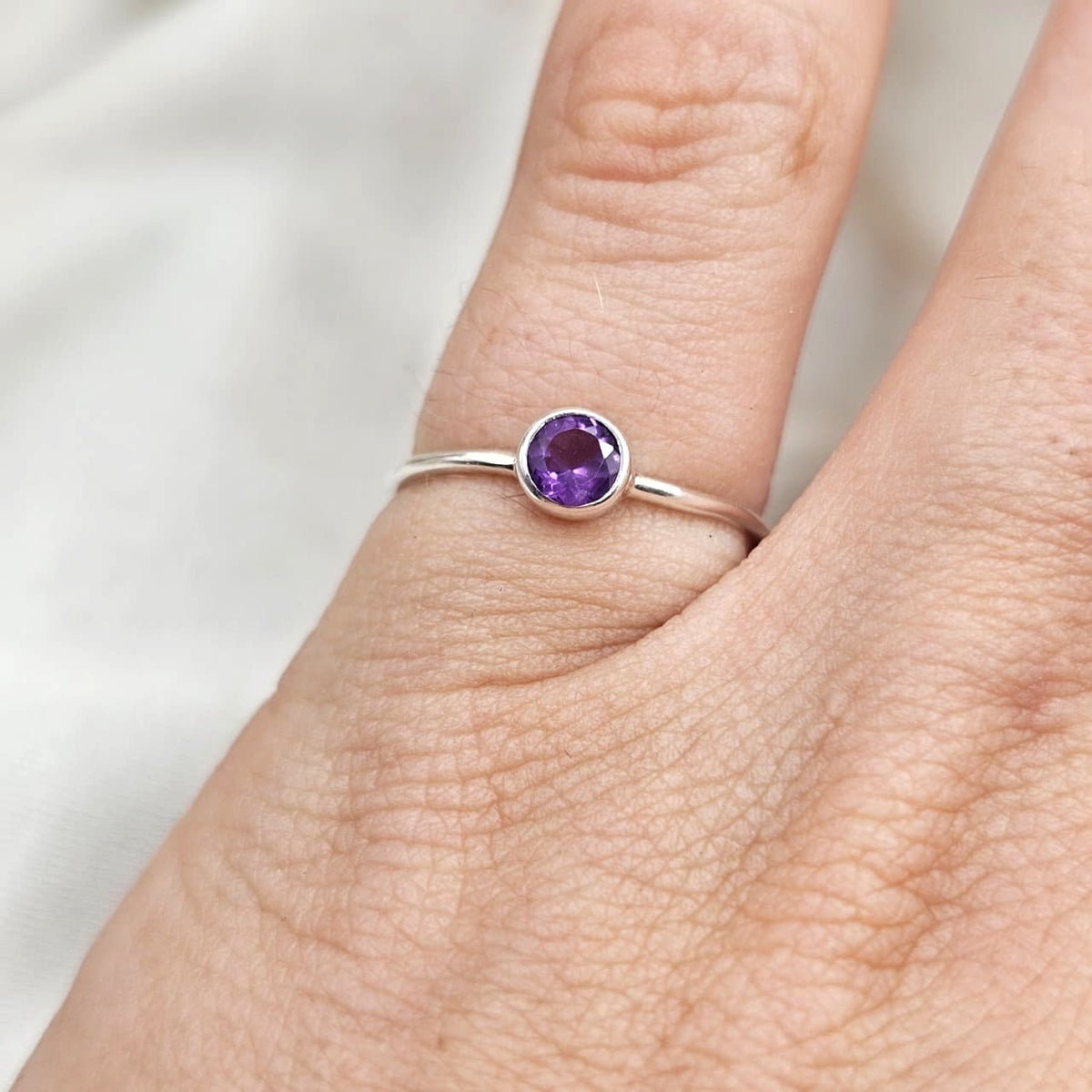 Amethyst Stacking Ring
