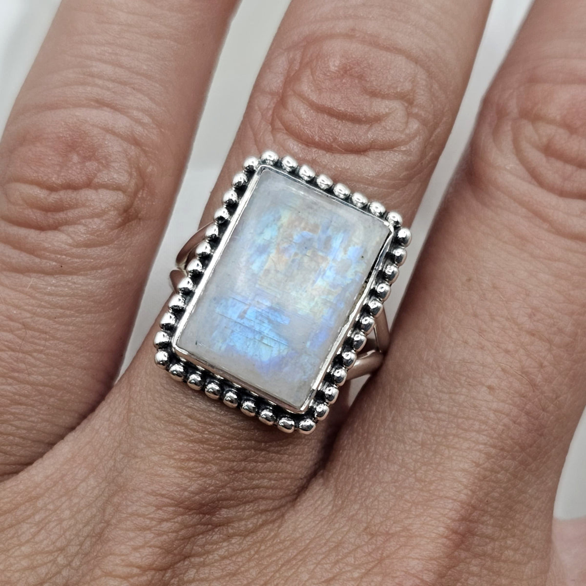 Rectangular Moonstone Ring image 1