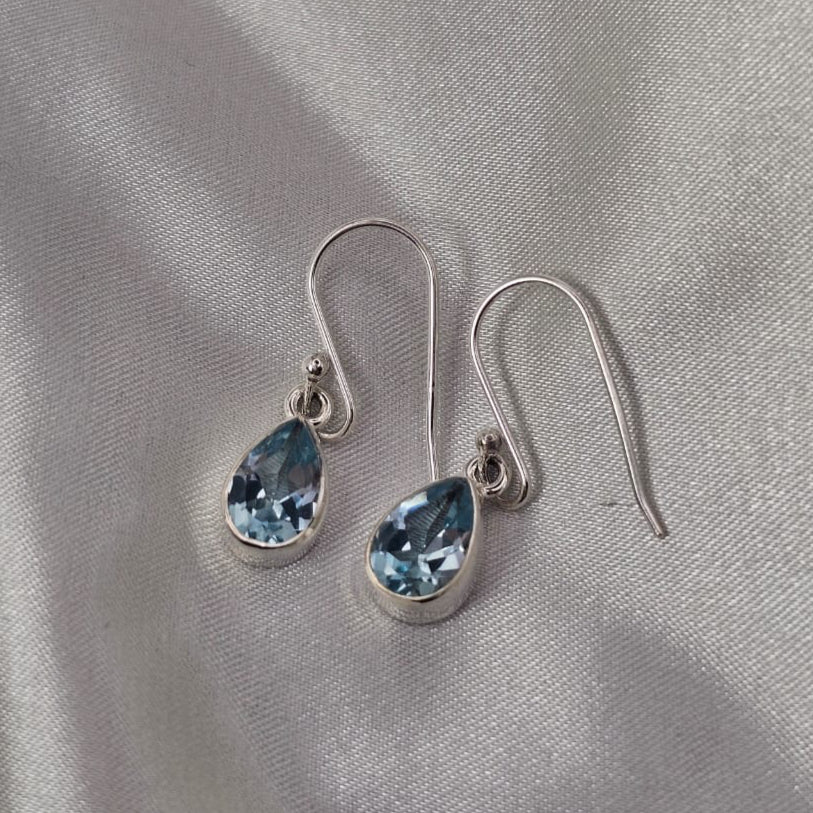Blue Topaz Teardrop Earrings image 1