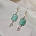 Amazonite & Pearl Drop Earrings