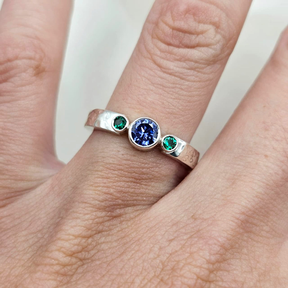 Three Stone Cubic Zirconia Ring image 2