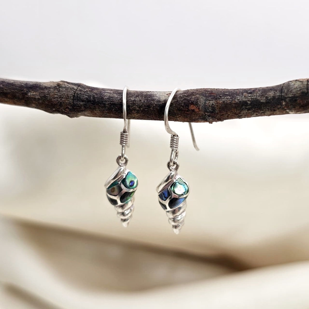 Abalone Inlay Shell Drop Earrings