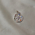 Multicolour Cubic Zirconia Mandala Pendant