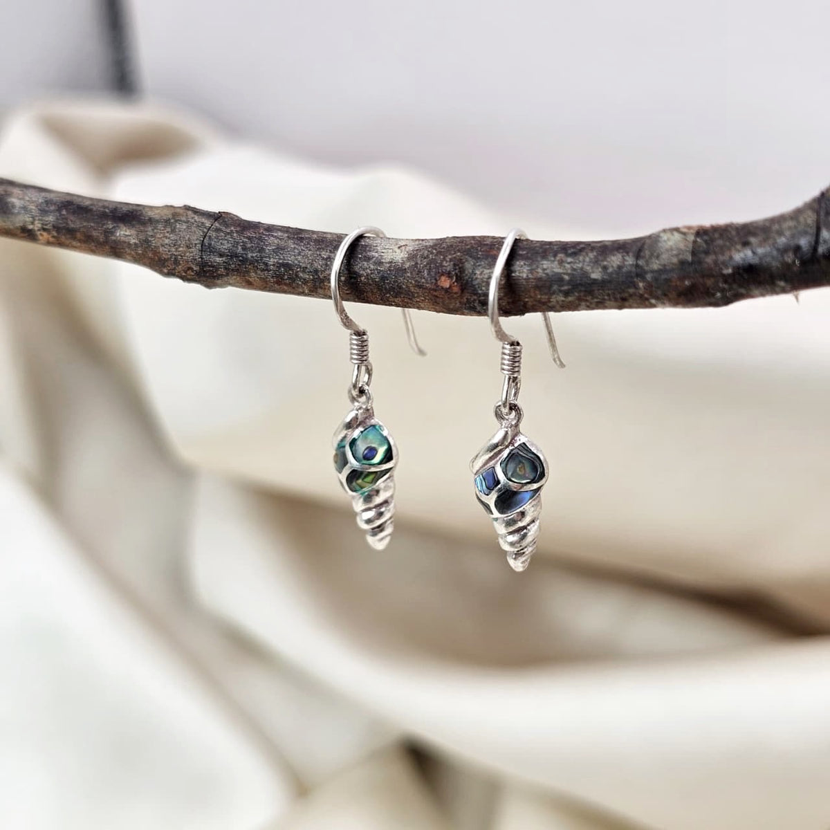 Abalone Inlay Shell Drop Earrings