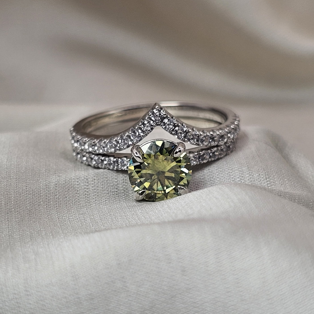 Moissanite Ring Set