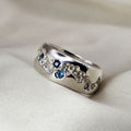 River Channel Ring with Sapphire and London Blue Topaz image 0