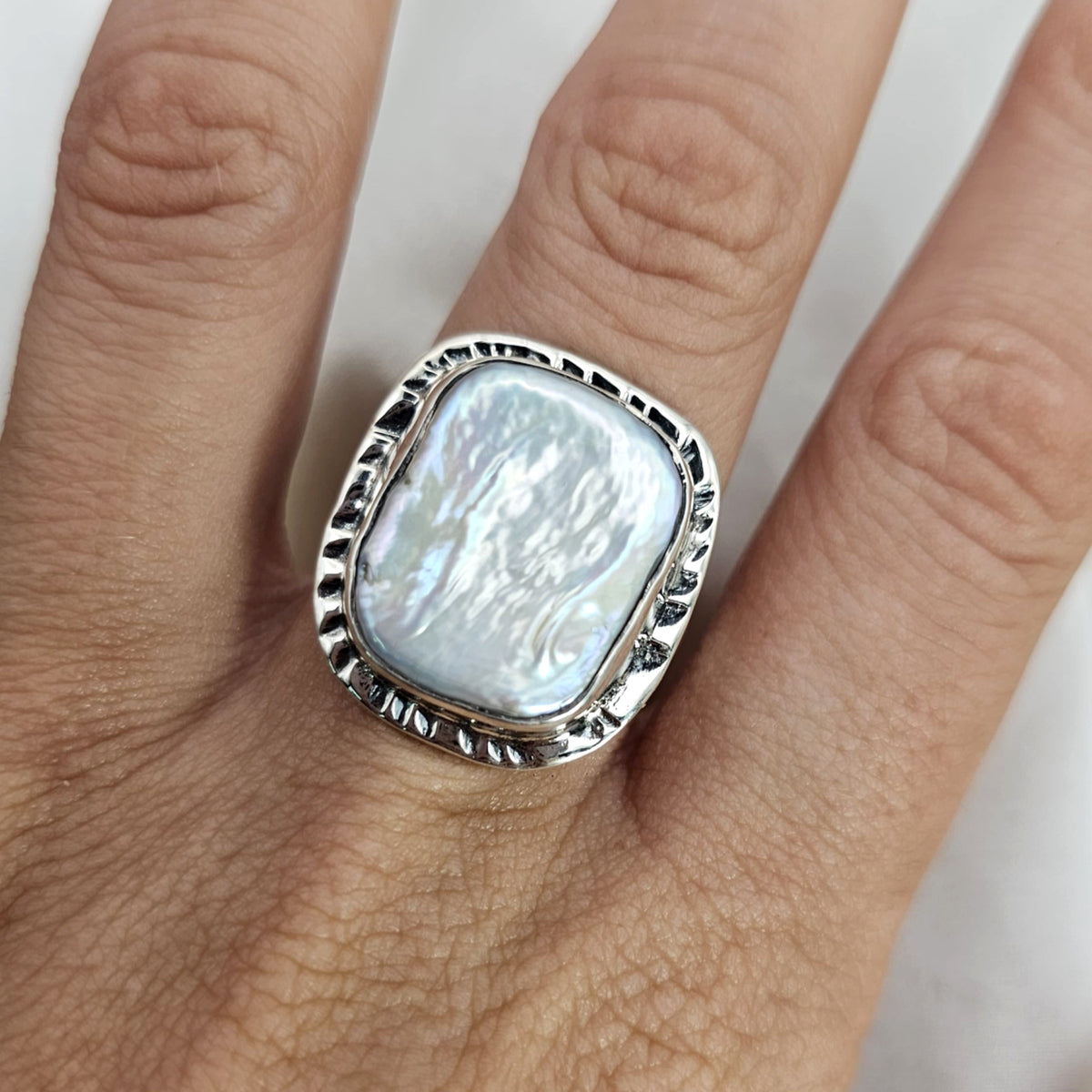 Baroque Pearl Statement Ring image 1