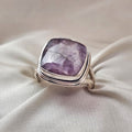 Grey Corundum Statement Ring