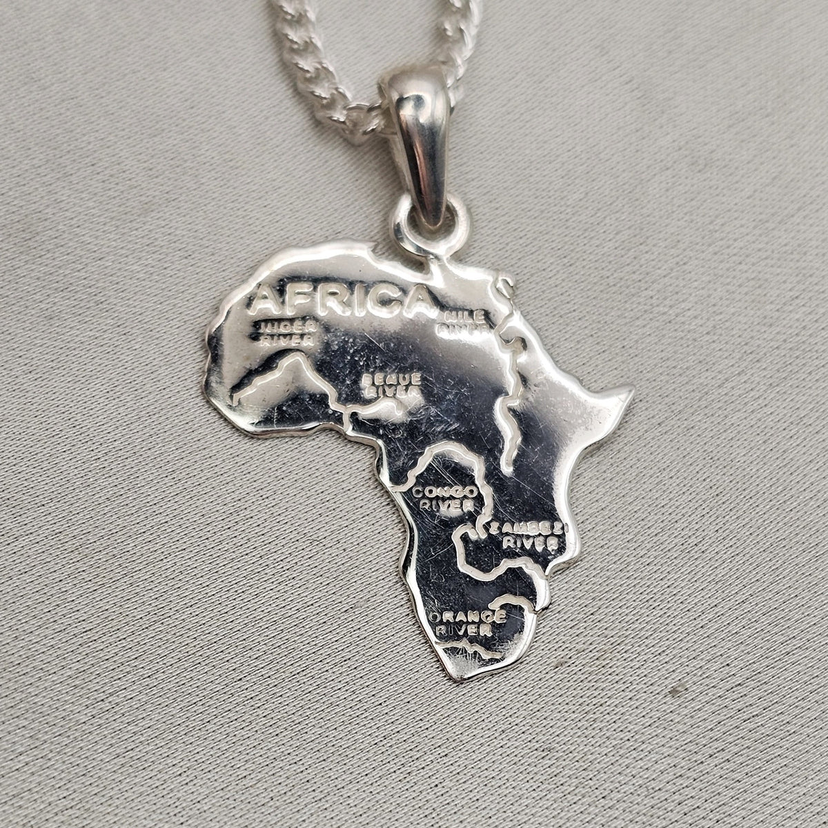 Africa Map Pendant
