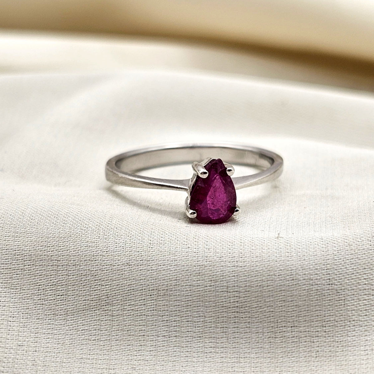 Pear Cut Ruby Ring image 2