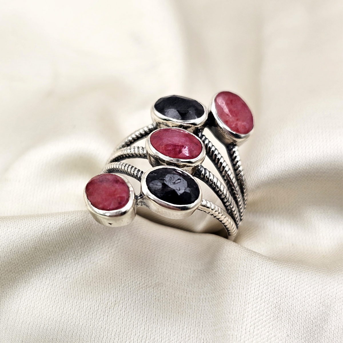 Ruby & Sapphire Multi-Stone Ring image 2