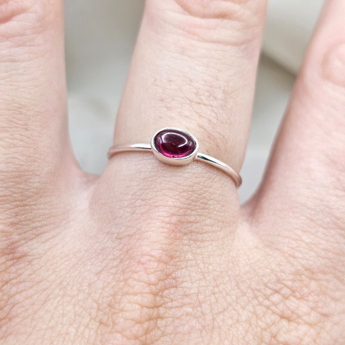 Garnet Stacking Ring