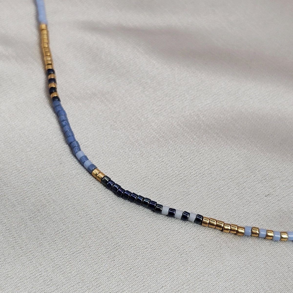 18k Gold Plated Stainless Steel Beaded Necklace