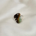 Brown Forest Jasper Claw Ring image 0