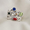 Multi Stone Coral Ring image 0