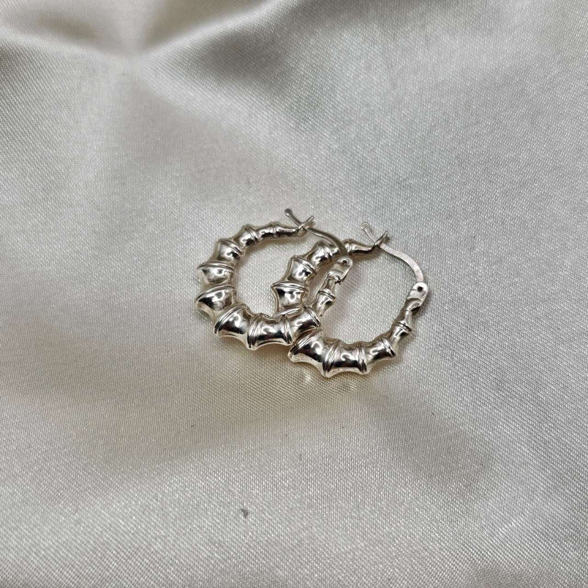 Bamboo-Style Hoop Earrings