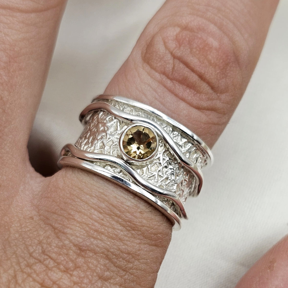 Gemstone Spinner Fidget Ring image 6