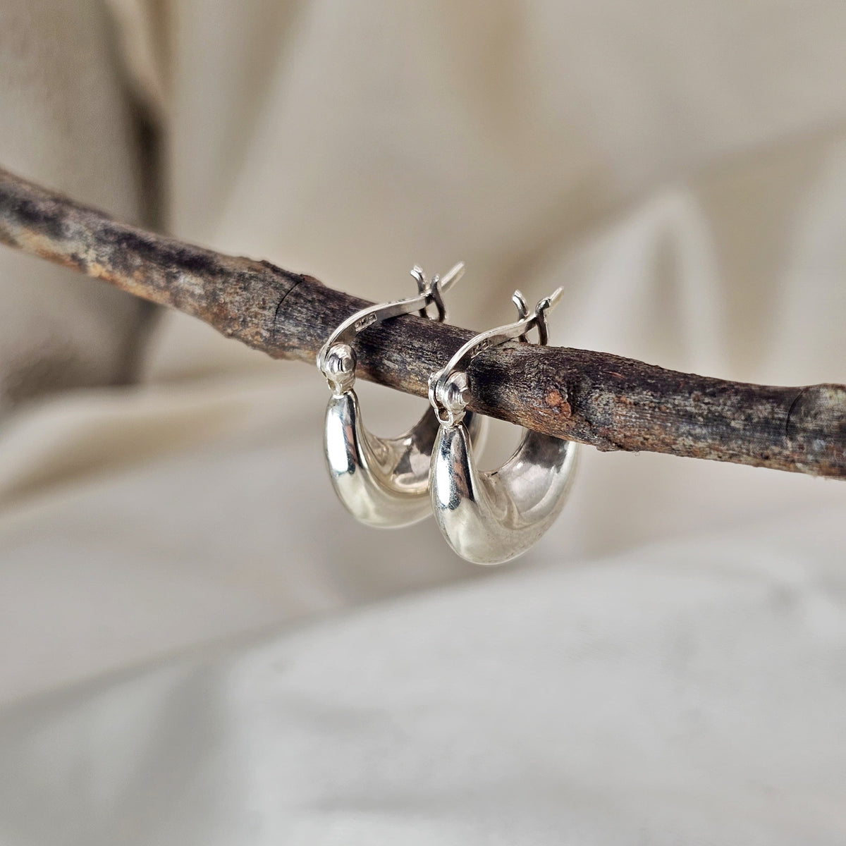 Tapered Hoop Earrings