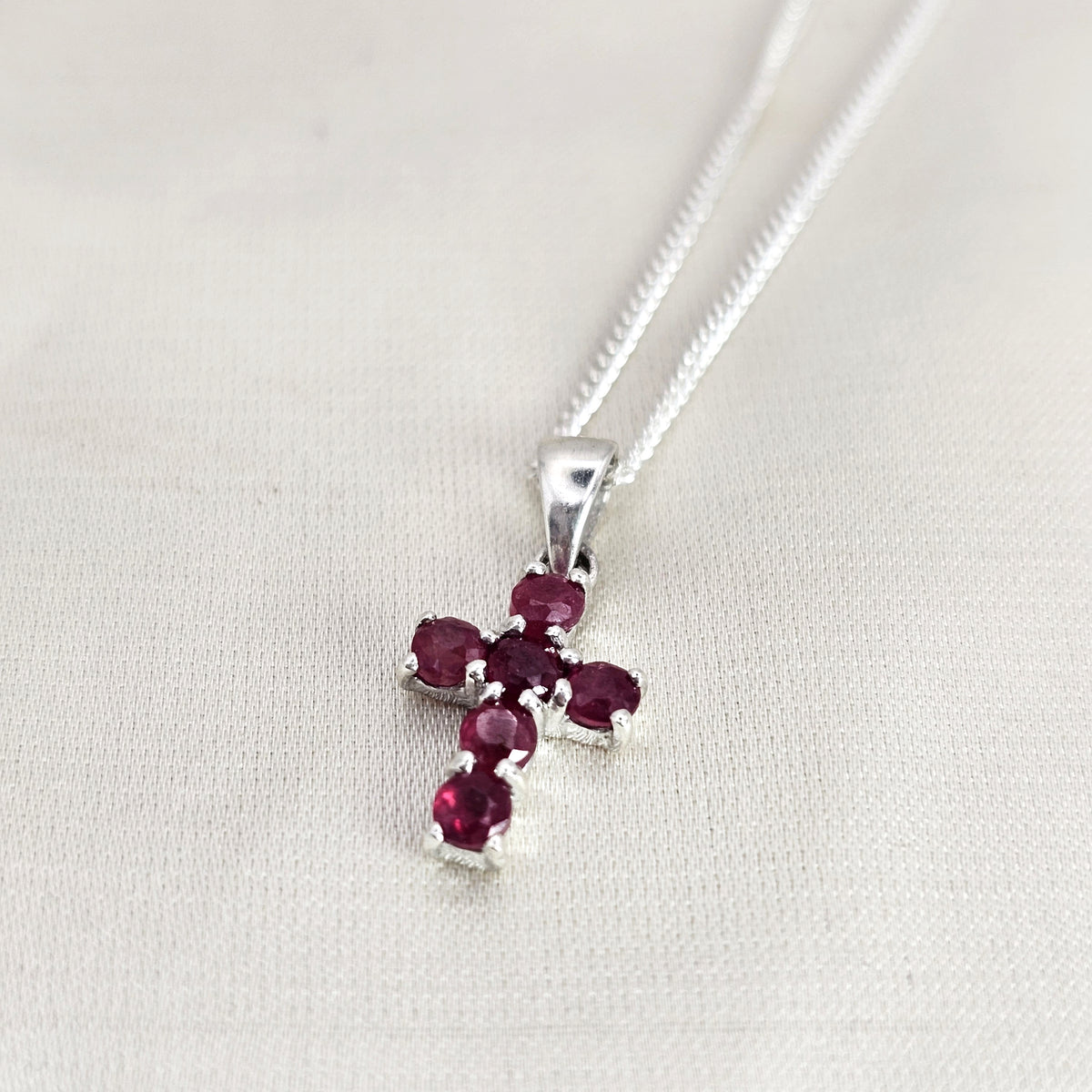 Ruby Cross Pendant image 1
