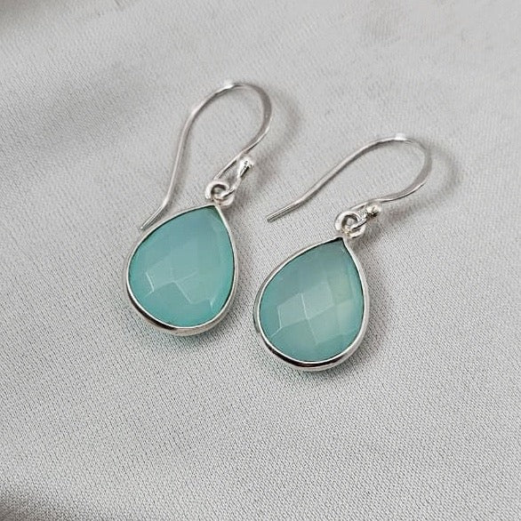 Blue Onyx Drop Earrings