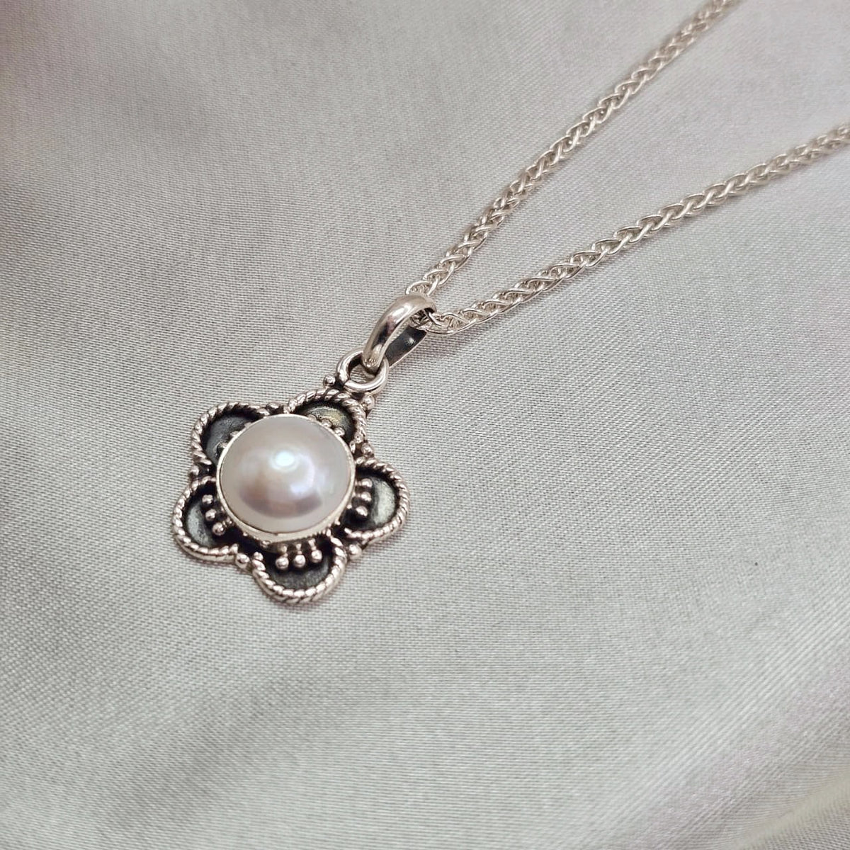 Freshwater Pearl Flower Pendant