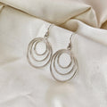 Triple Concentric Circle Drop Earrings