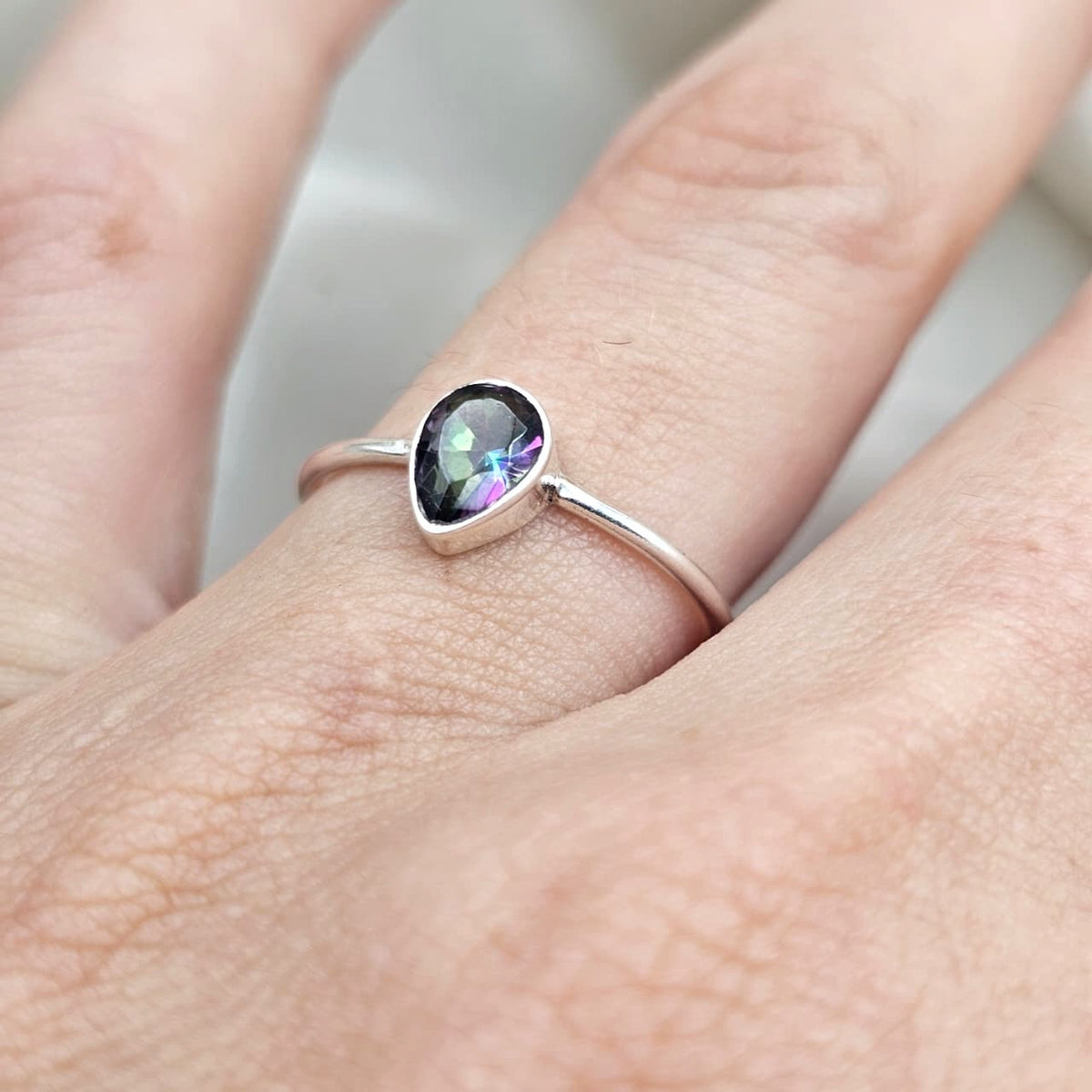 Mystic Topaz Stacking Ring