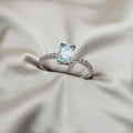 Light Blue Moissanite Ring