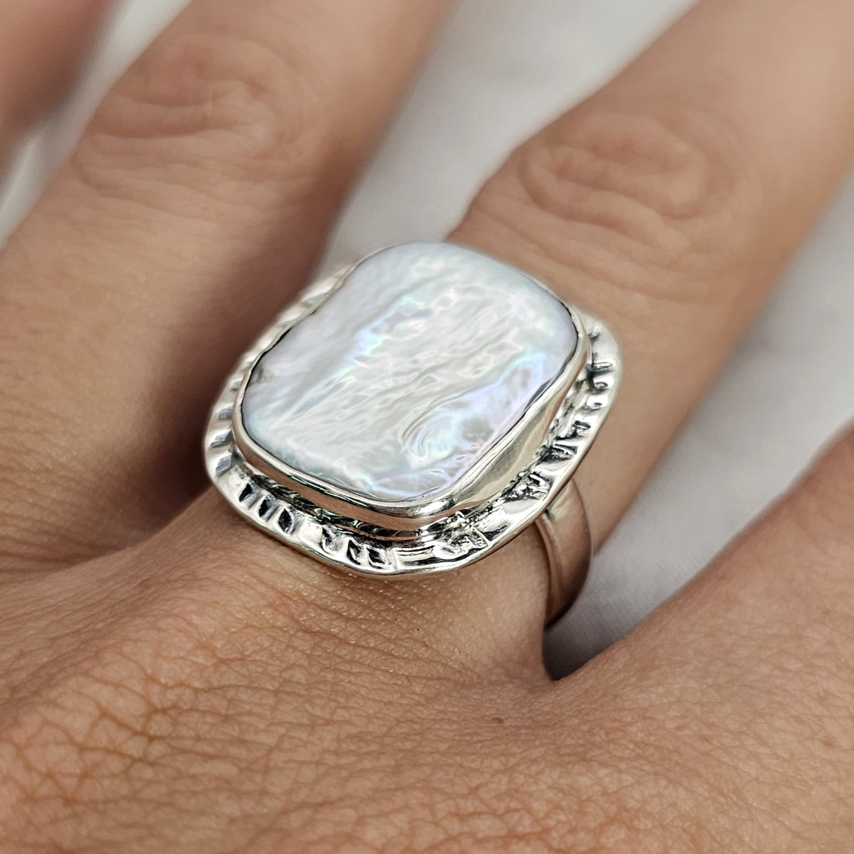 Baroque Pearl Statement Ring image 2