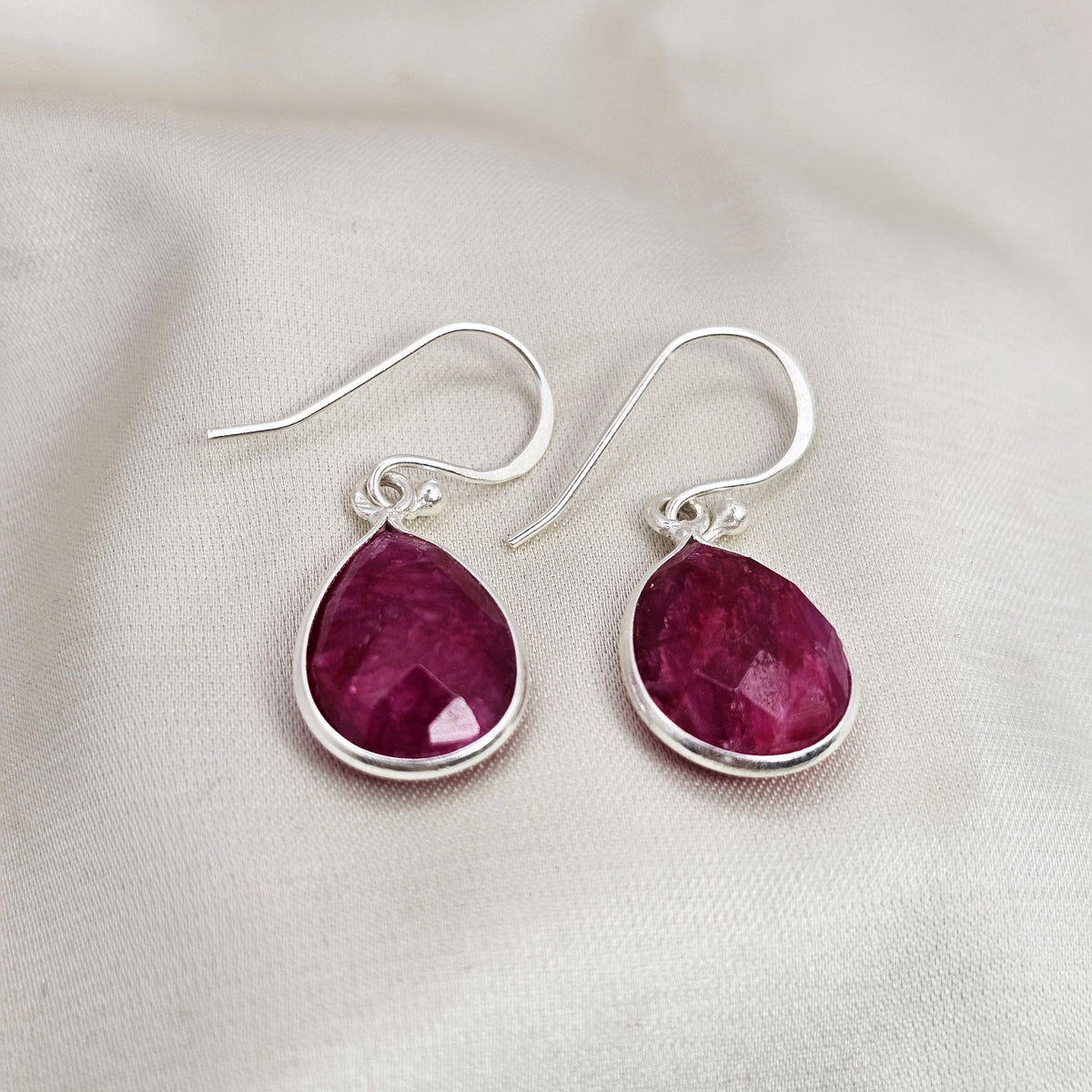 Ruby Teardrop Drop Earrings image 2