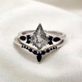 Rutilated Quartz & Black Spinel Ring Set image 0
