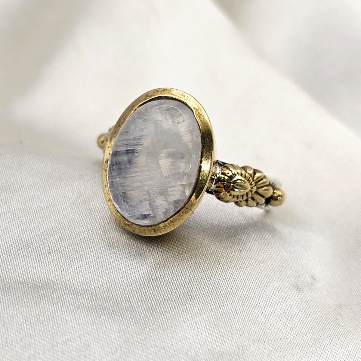 Brass & Moonstone Ring image 5