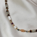 18k Gold Plated Stainless Steel Beaded Necklace