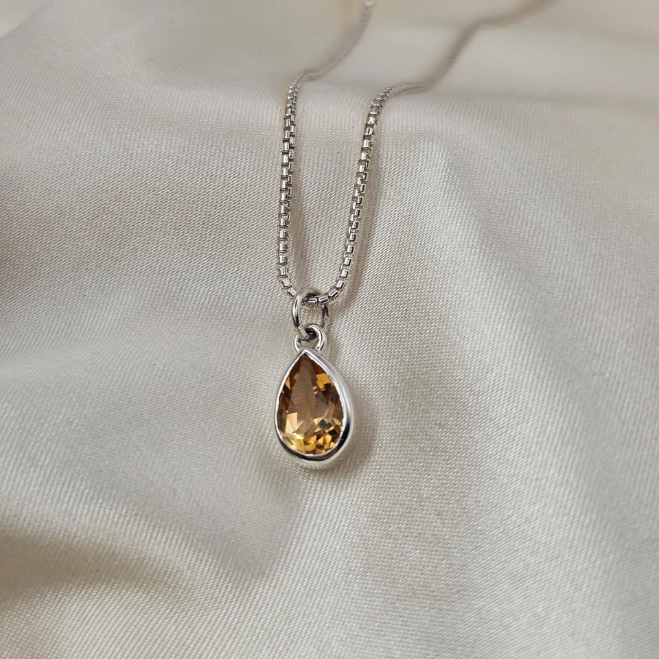 Pear-Cut Citrine Pendant image 0