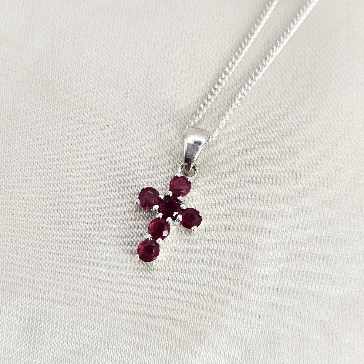 Ruby Cross Pendant image 4