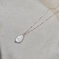 Dainty Chain Necklace with Baroque Pearl