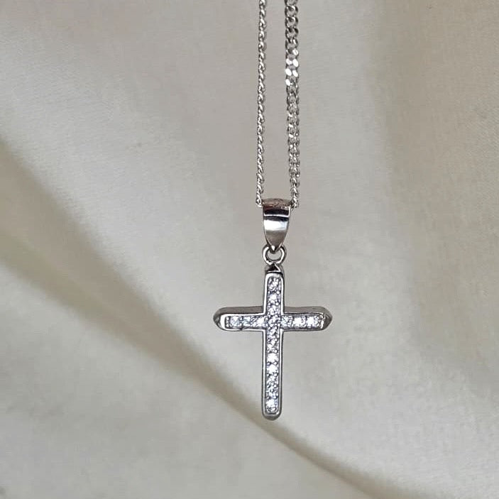 Cubic Zirconia Cross Pendant