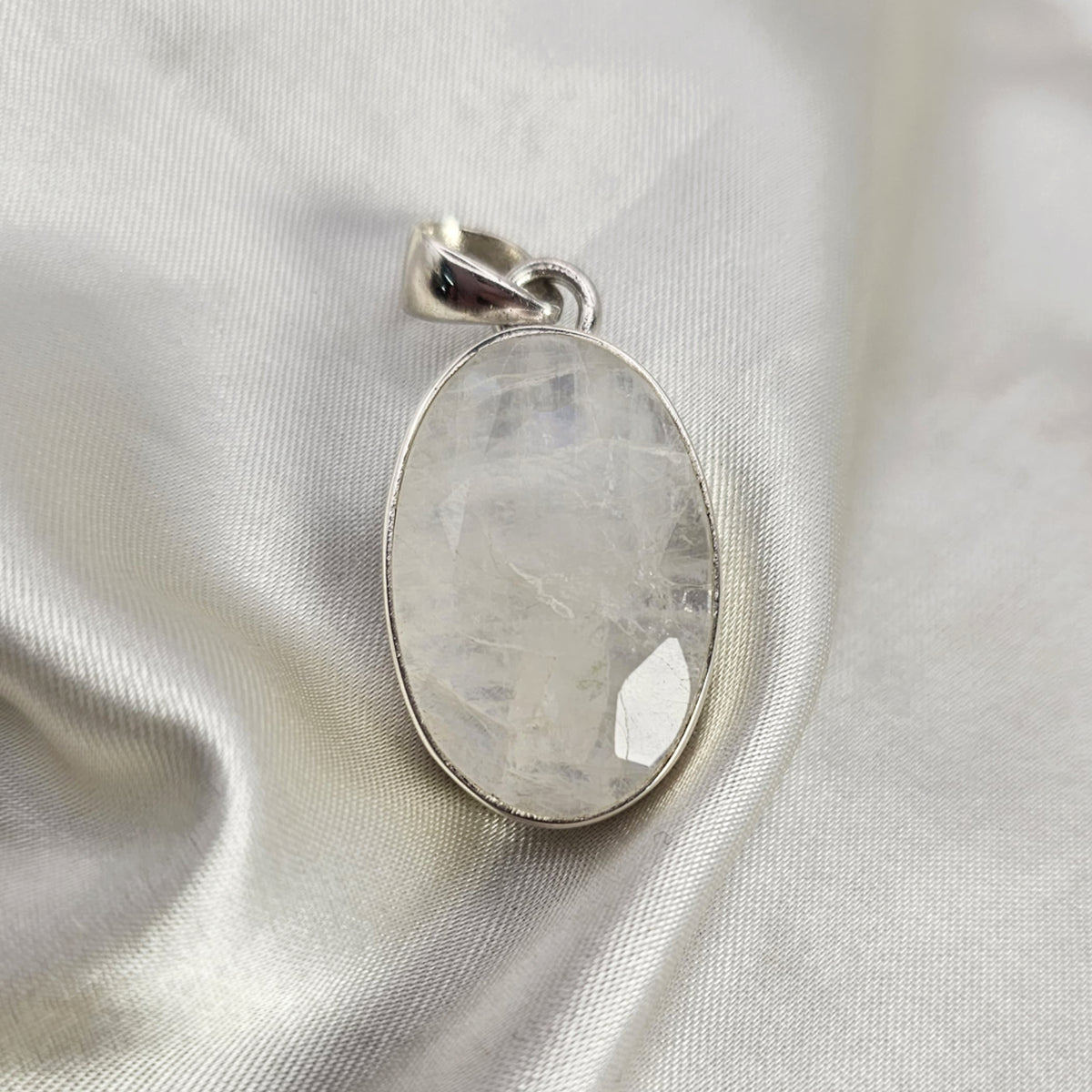 Faceted Oval Moonstone Pendant image 0