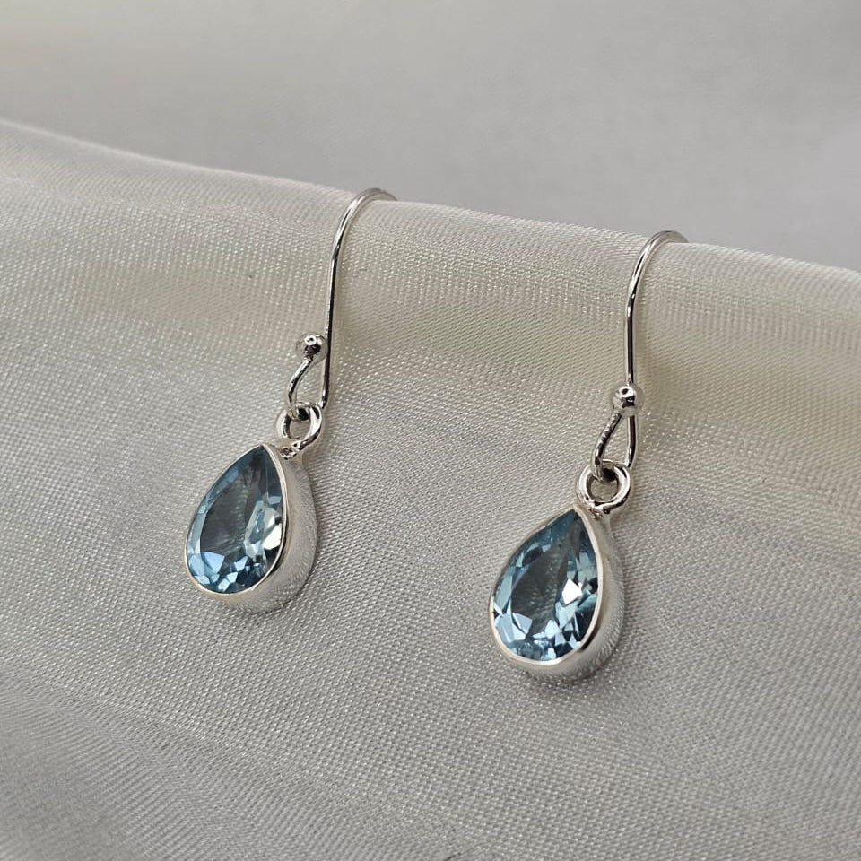 Blue Topaz Teardrop Earrings image 0