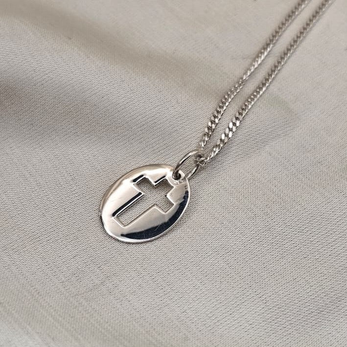 Oval Cross Pendant
