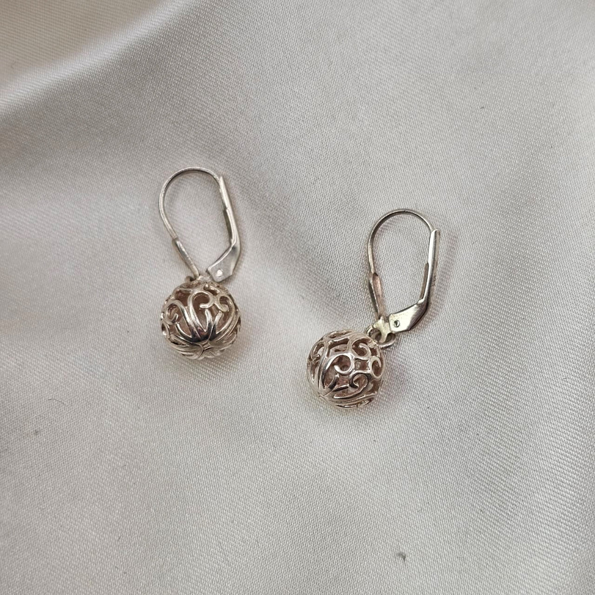 Filigree Ball Drop Earrings