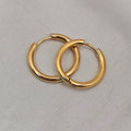18k Gold Plated Stainless Steel Hoop Earrings