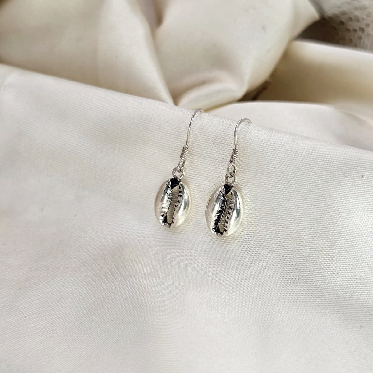 Cowrie Shell Drop Earrings