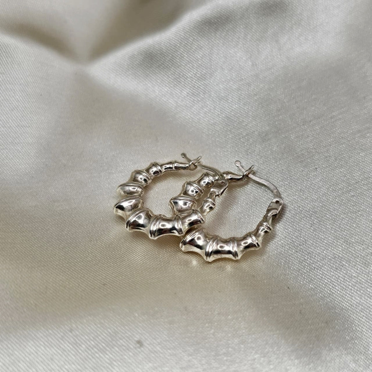Bamboo-Style Hoop Earrings
