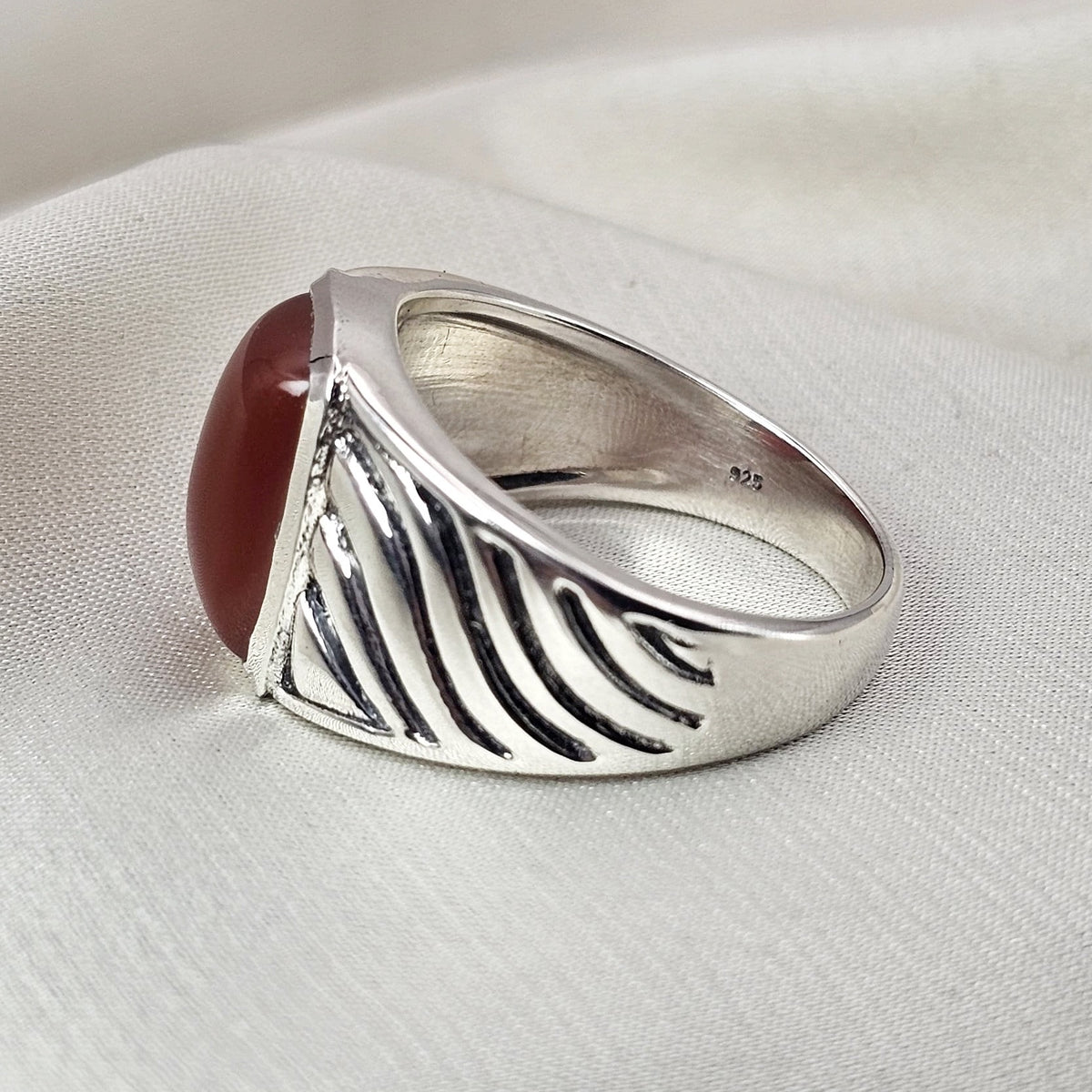 Red Onyx Statement Ring