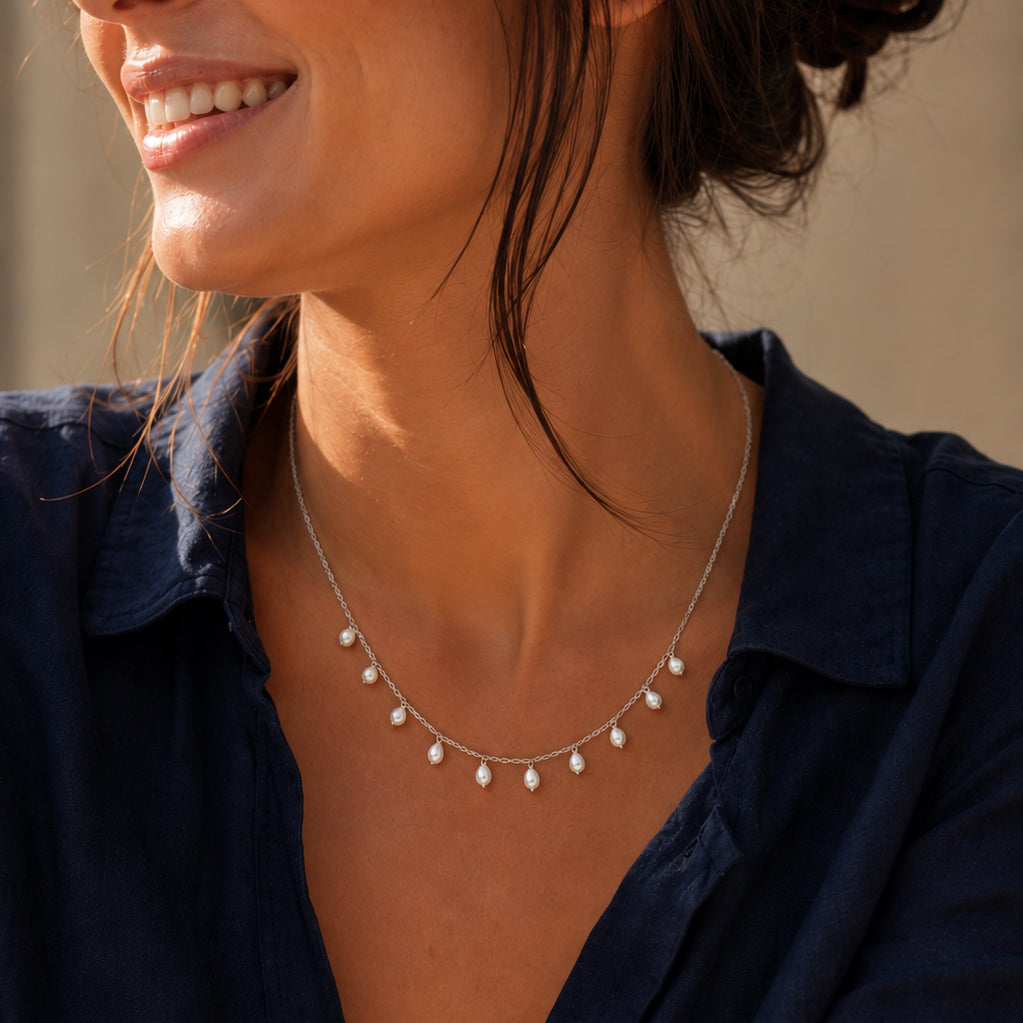 Dainty Freshwater Pearl Necklace image 1