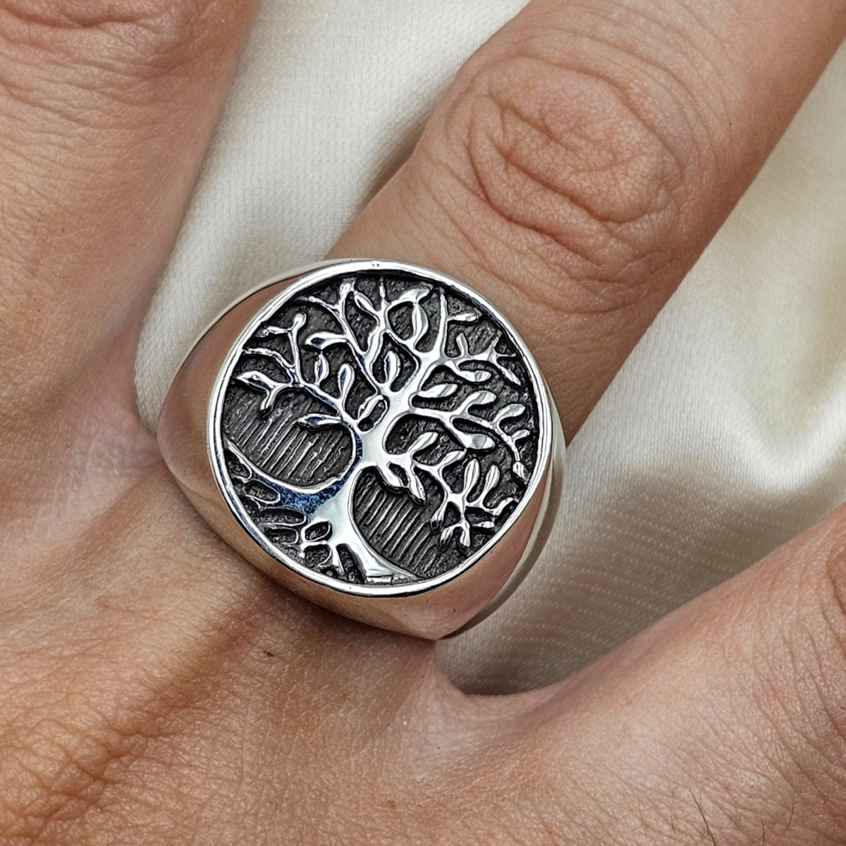 Tree of Life Statement Signet Ring image 1