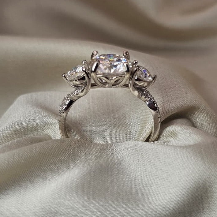 Moissanite Three-Stone Ring