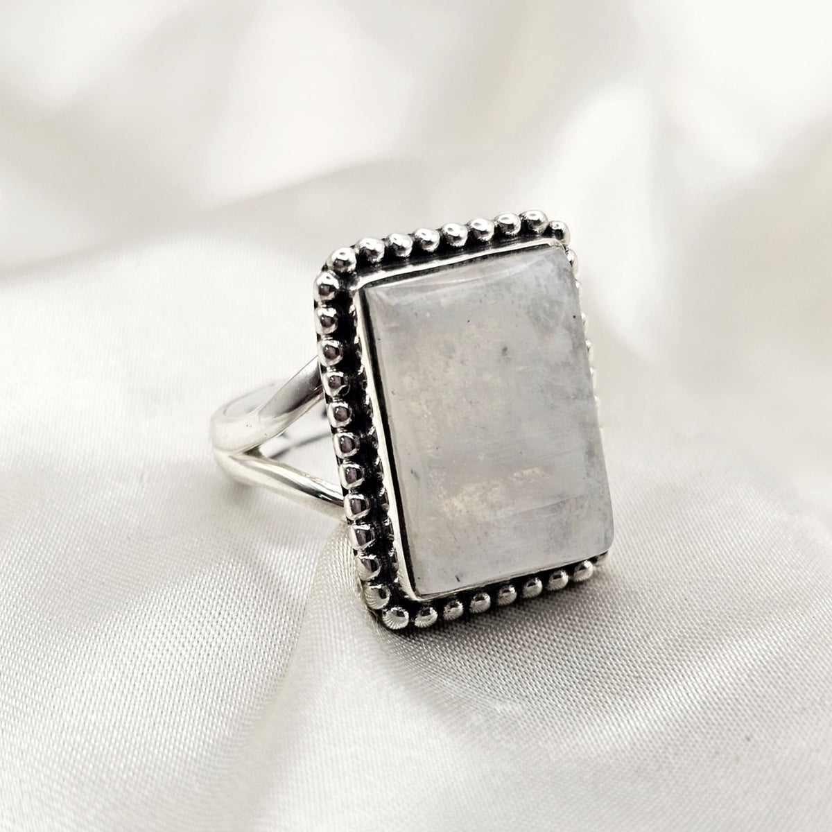 Rectangular Moonstone Ring image 2