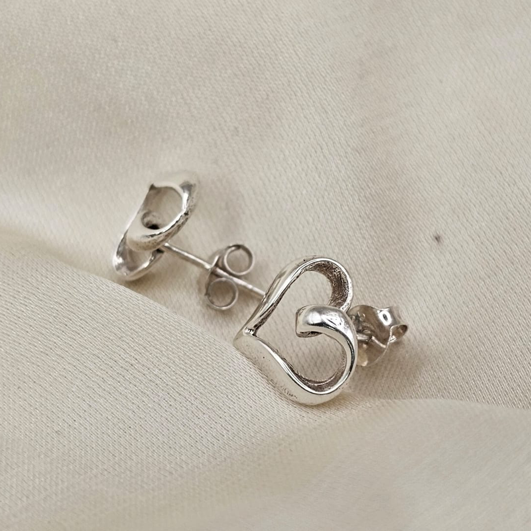 Twisted Heart Stud Earrings image 1